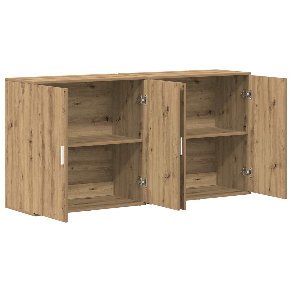 Sideboard 2 pcs Artisan-Eiche 79 x 38 x 80 cm Holzwerkstoff