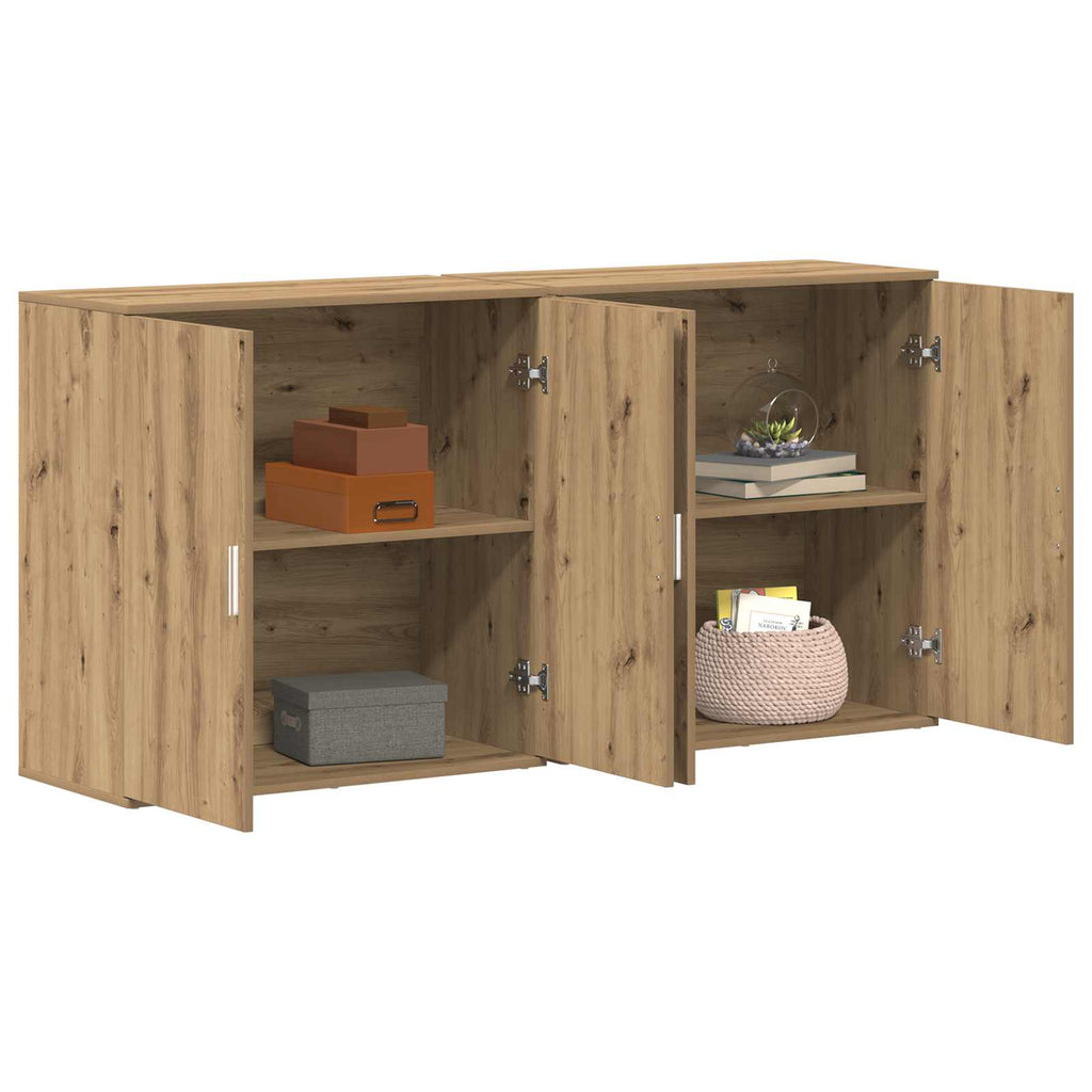 Sideboard 2 pcs Artisan-Eiche 79 x 38 x 80 cm Holzwerkstoff