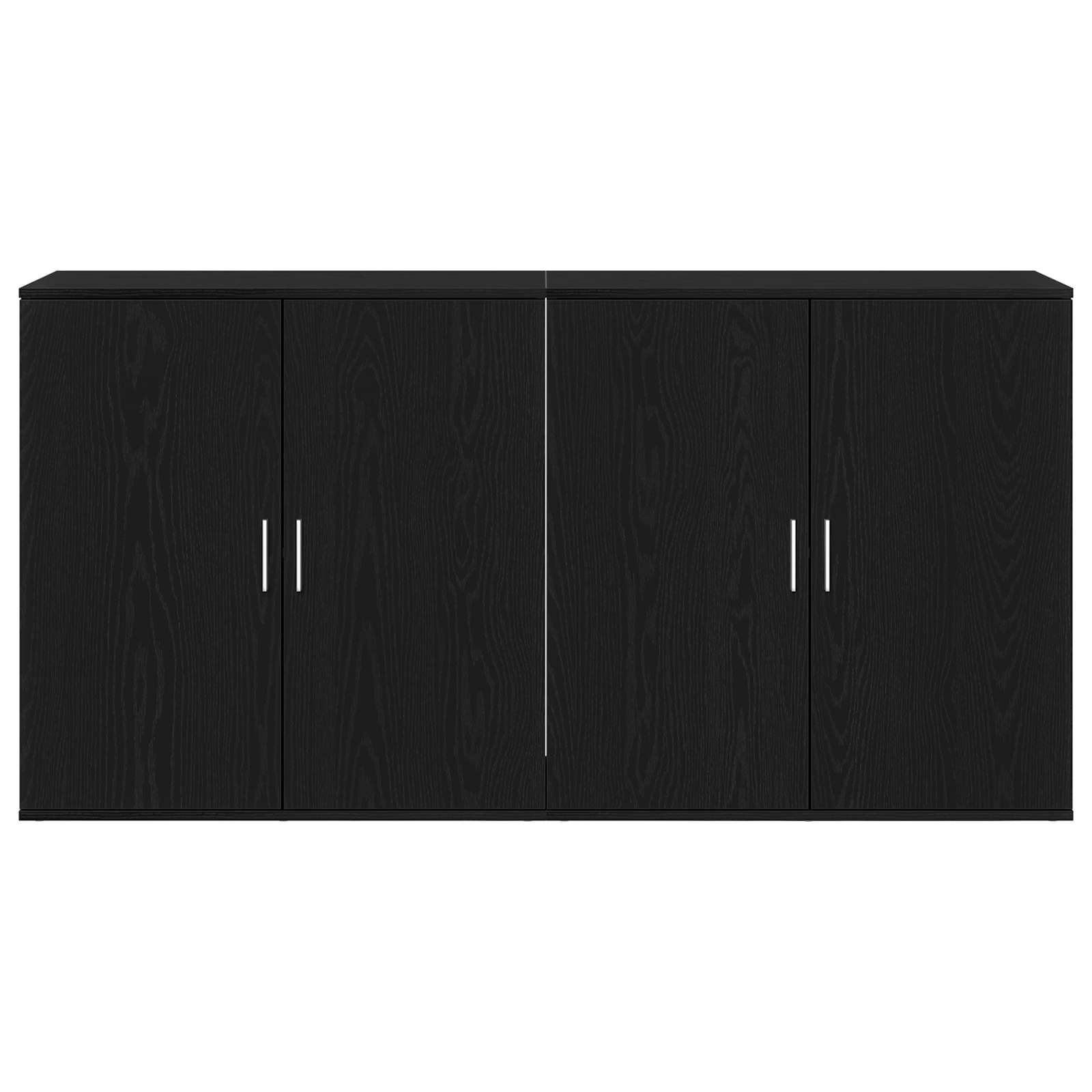 Sideboard 2 pcs Schwarz Eichen-Optik 79 x 38 x 80 cm