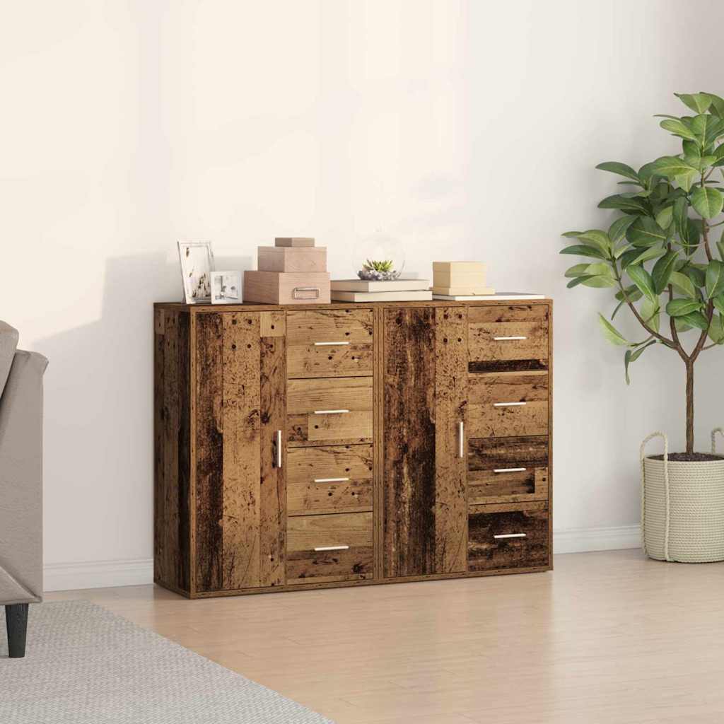 Sideboard 2 pcs Altholz 60 x 31 x 84 cm Holzwerkstoff