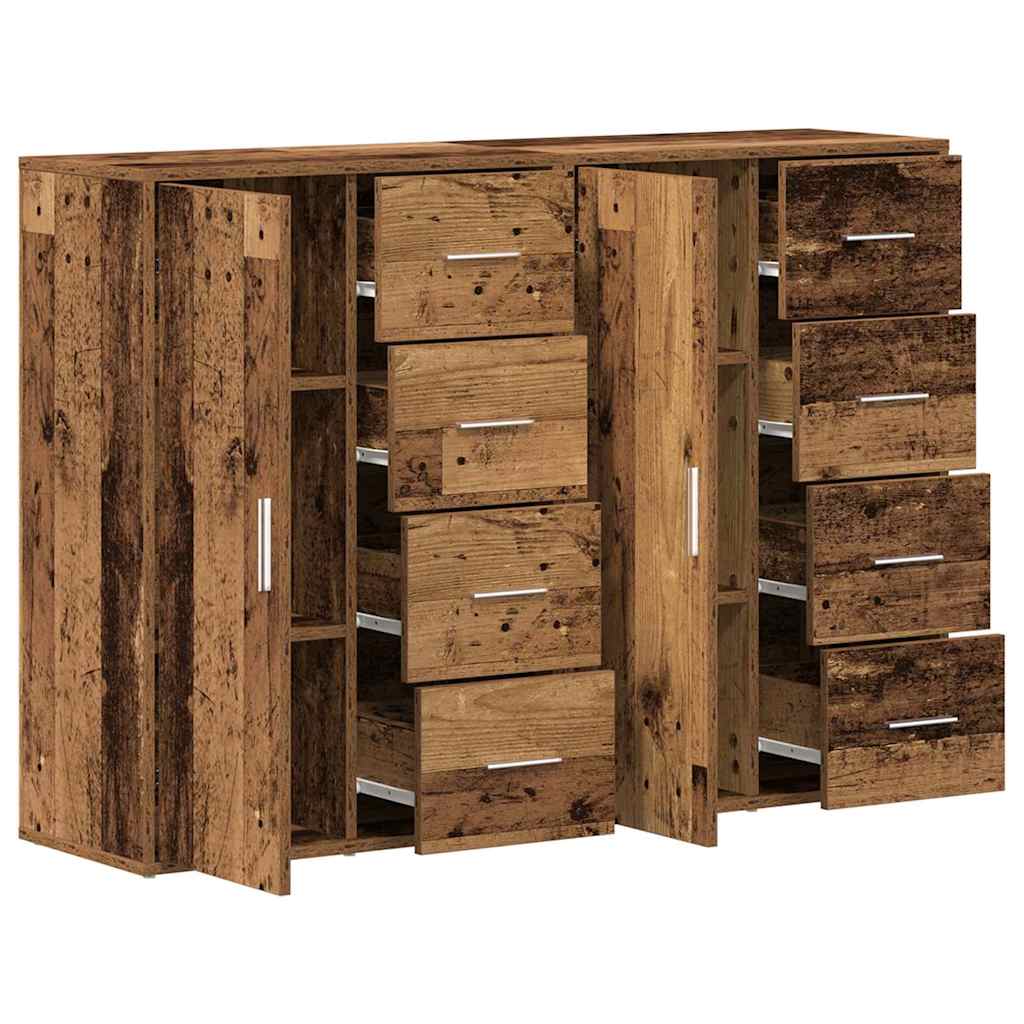 Sideboard 2 pcs Altholz 60 x 31 x 84 cm Holzwerkstoff