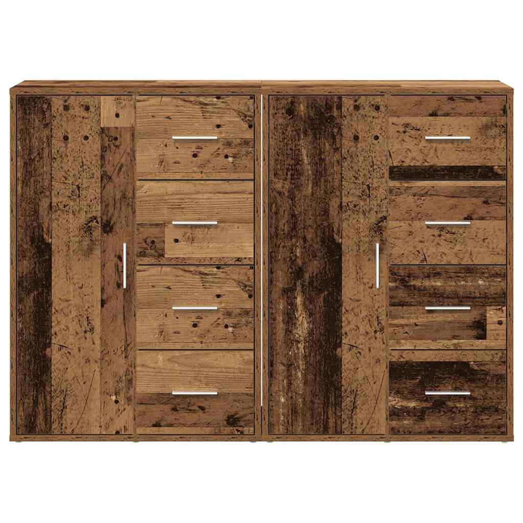 Sideboard 2 pcs Altholz 60 x 31 x 84 cm Holzwerkstoff