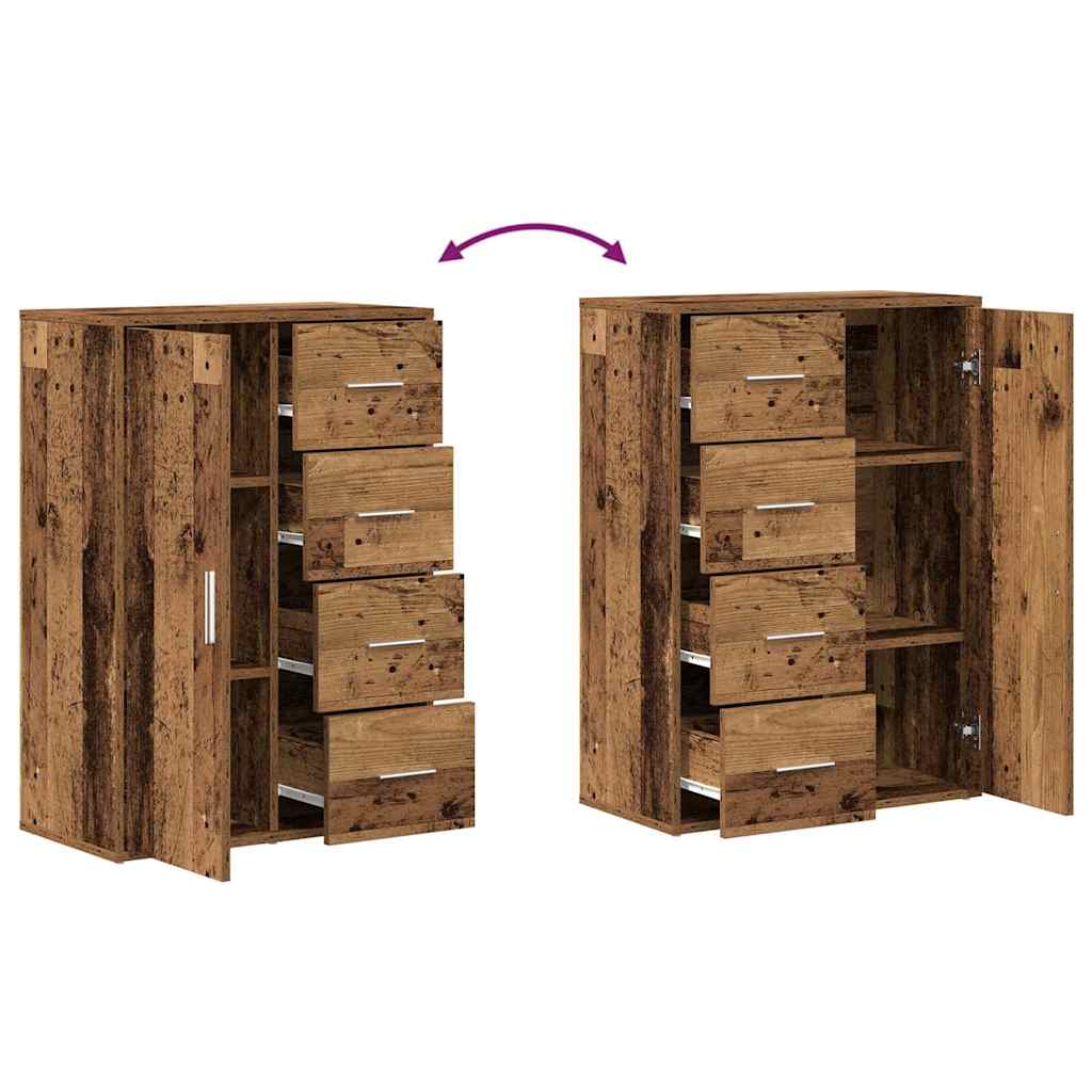 Sideboard 2 pcs Altholz 60 x 31 x 84 cm Holzwerkstoff