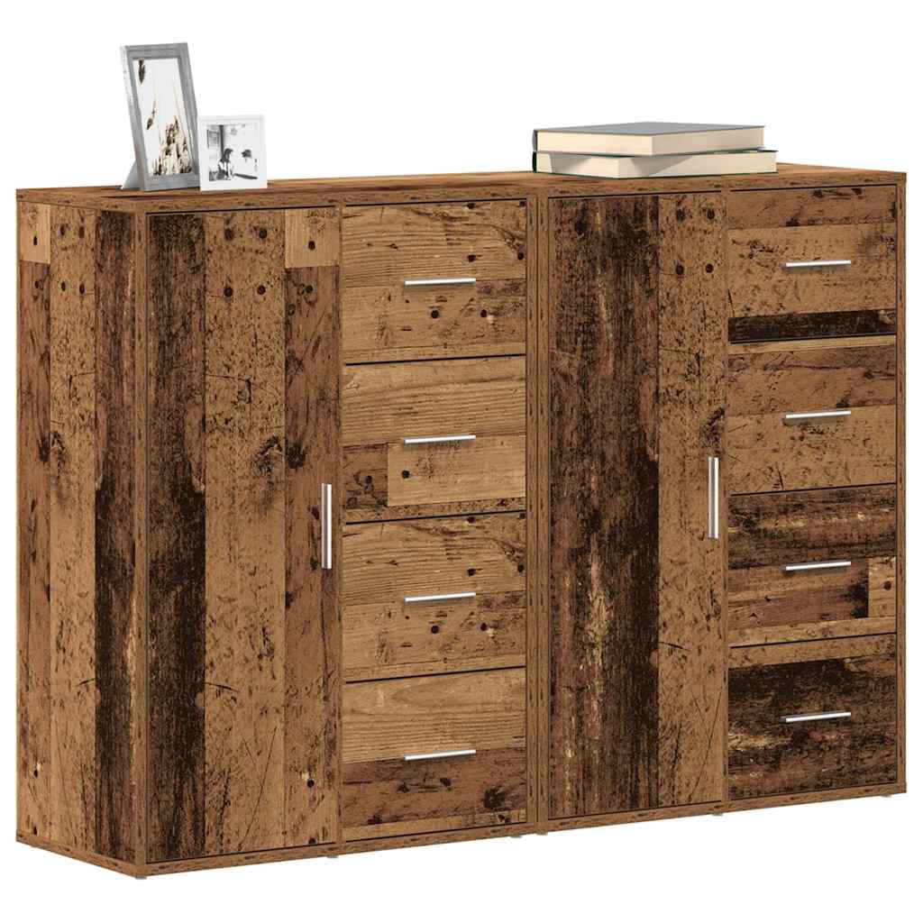 Sideboard 2 pcs Altholz 60 x 31 x 84 cm Holzwerkstoff