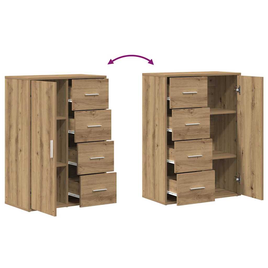Sideboard 2 pcs Artisan-Eiche 60 x 31 x 84 cm Holzwerkstoff
