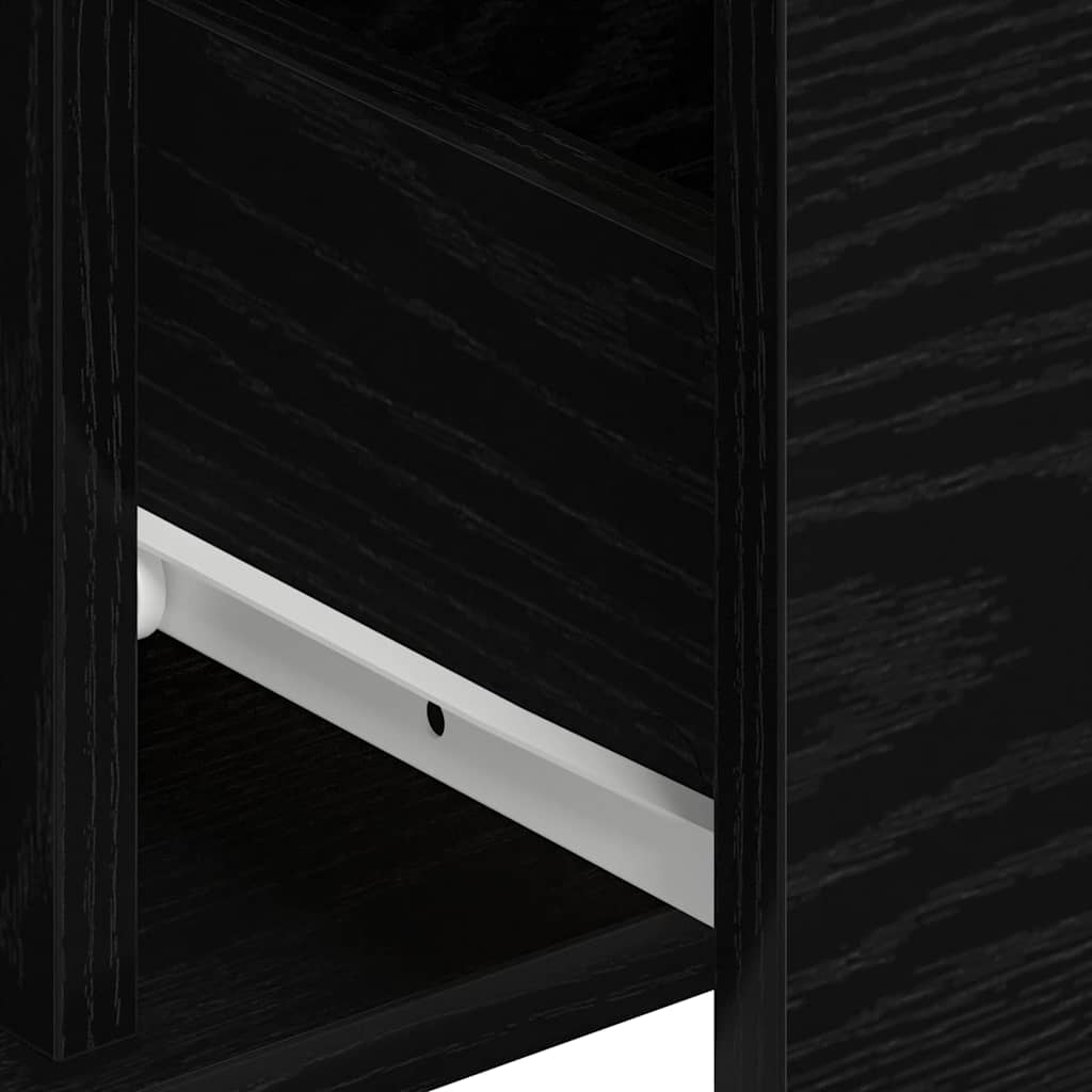 Sideboard 2 pcs Schwarz Eichen-Optik 60 x 31 x 84 cm