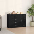Sideboard 2 pcs Schwarz Eichen-Optik 60 x 31 x 84 cm