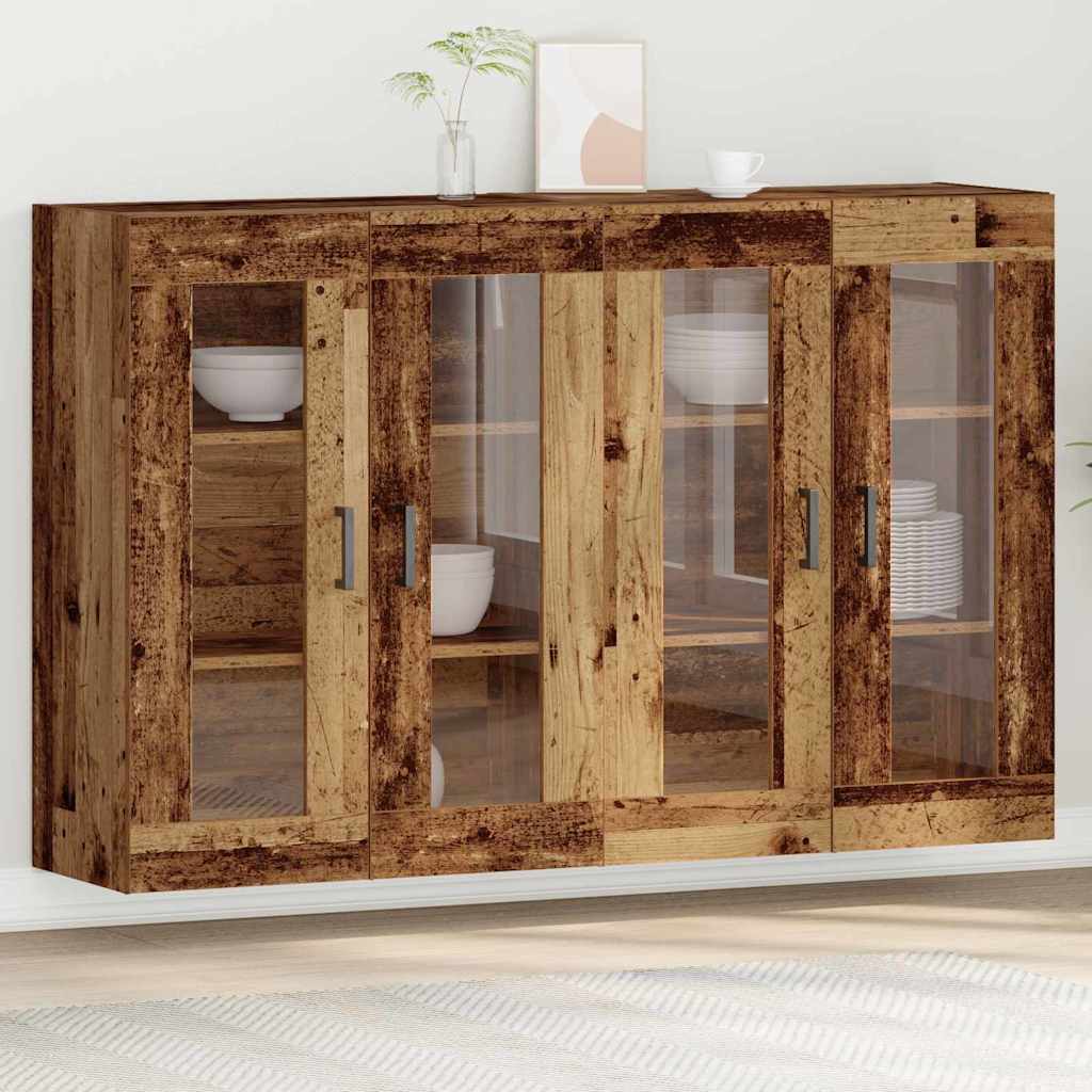 Wandschränke 2 pcs Altholz 69,5 x 34 x 90 cm Holzwerkstoff