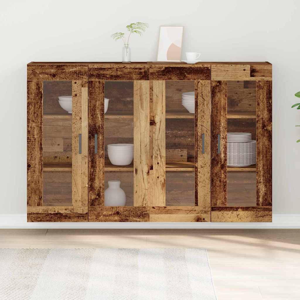 Wandschränke 2 pcs Altholz 69,5 x 34 x 90 cm Holzwerkstoff