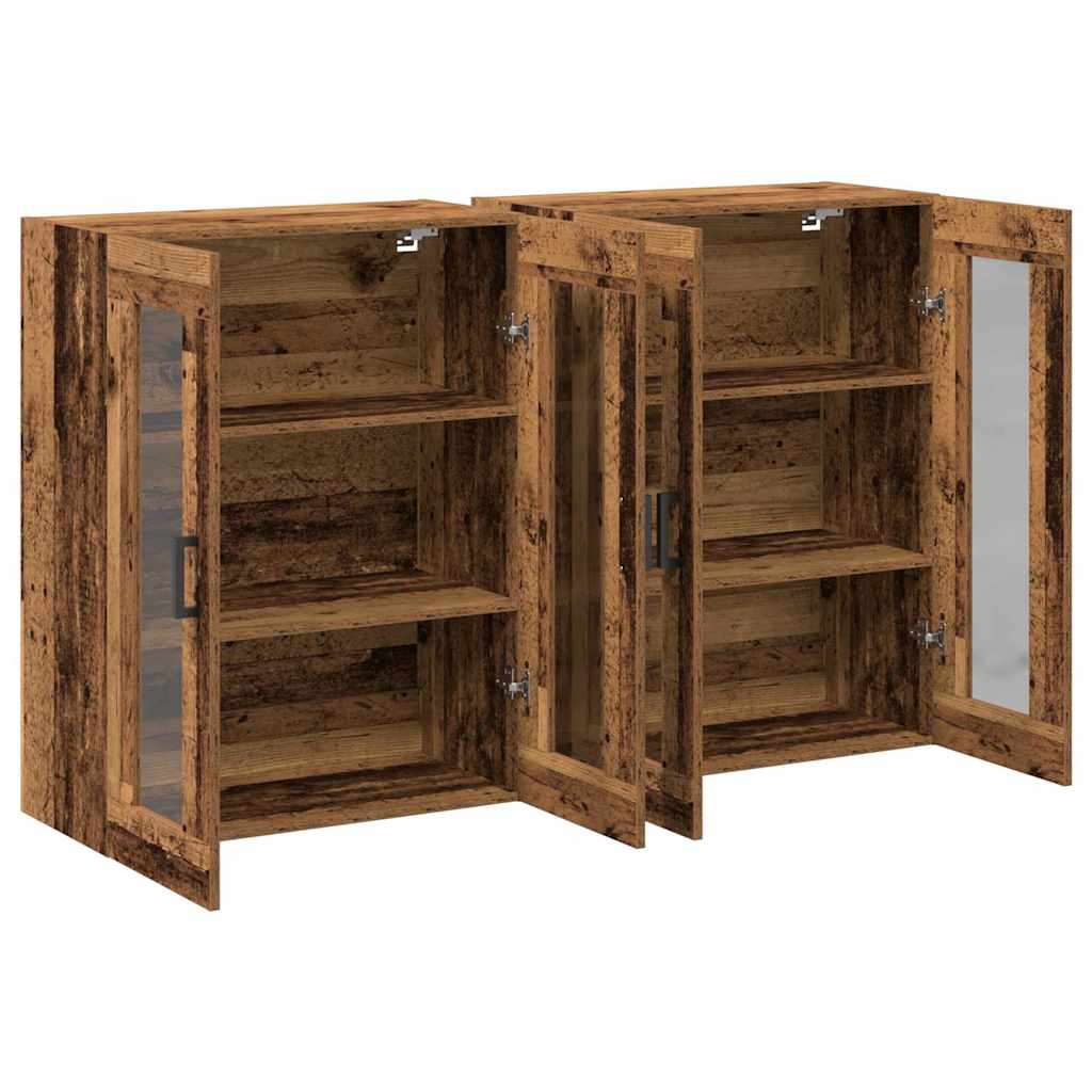 Wandschränke 2 pcs Altholz 69,5 x 34 x 90 cm Holzwerkstoff
