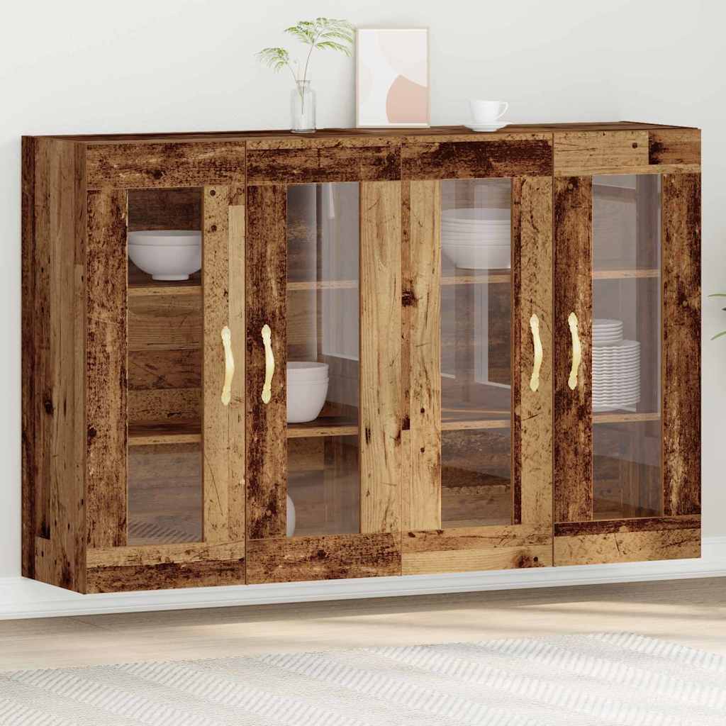 Wandschränke 2 pcs Altholz 69,5 x 34 x 90 cm Holzwerkstoff