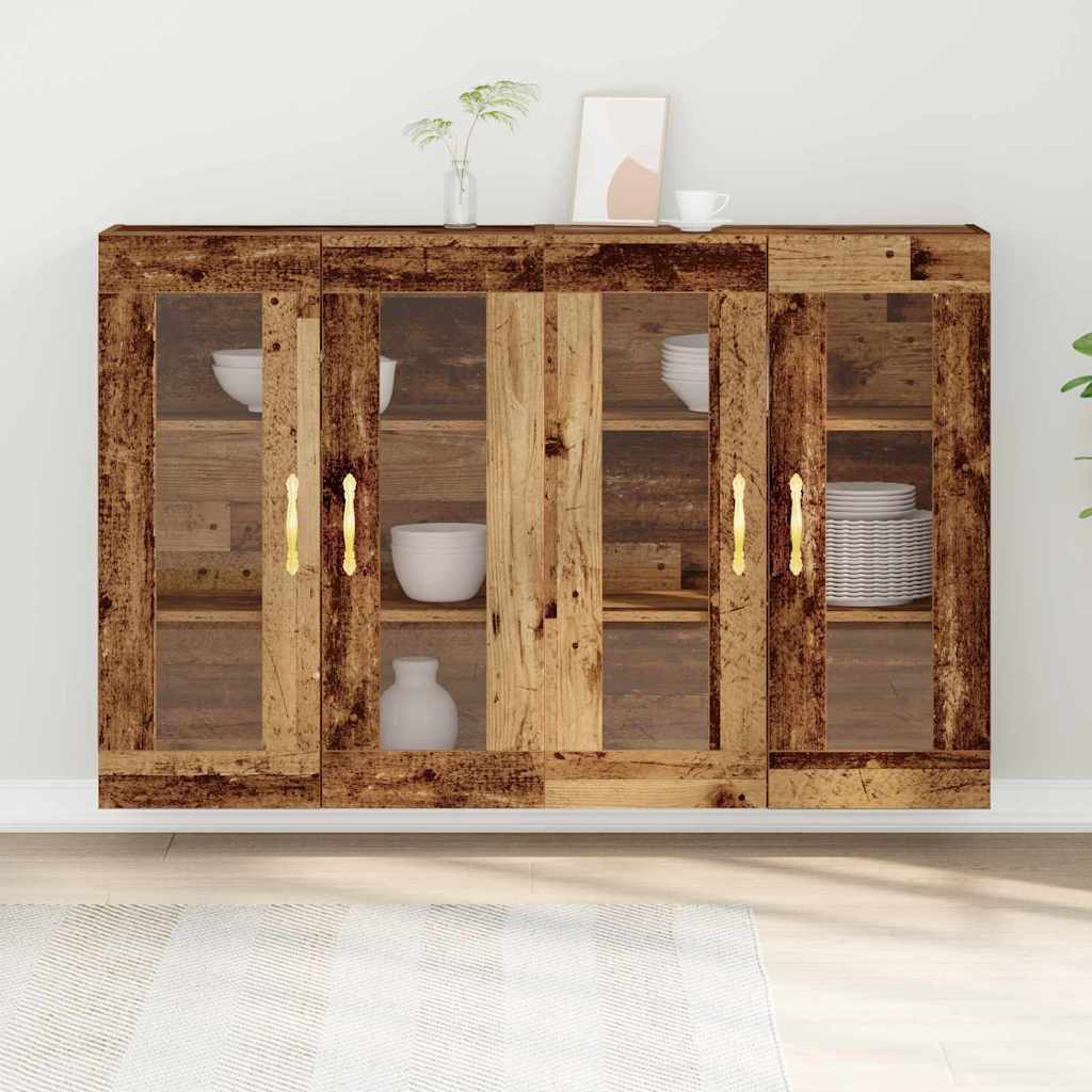 Wandschränke 2 pcs Altholz 69,5 x 34 x 90 cm Holzwerkstoff