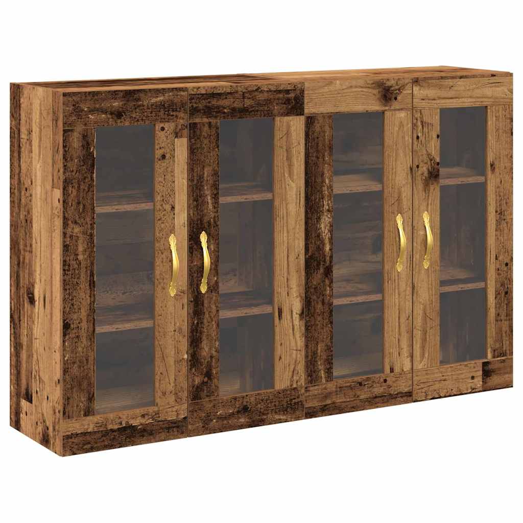 Wandschränke 2 pcs Altholz 69,5 x 34 x 90 cm Holzwerkstoff