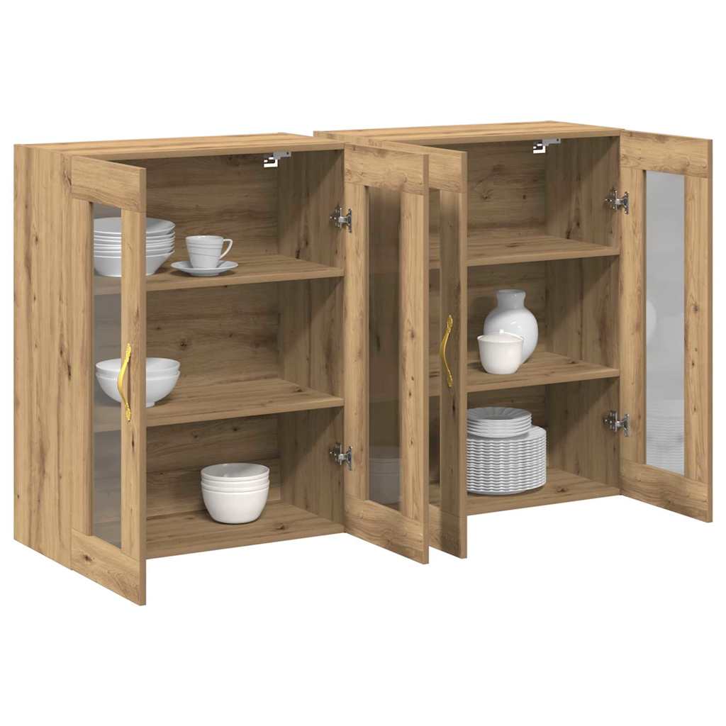 Wandschränke 2 pcs Artisan-Eiche 69,5 x 34 x 90 cm