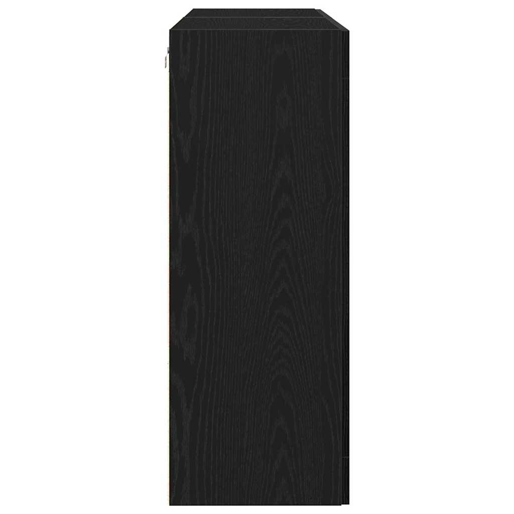 Wandschränke 2 pcs Schwarz Eichen-Optik 69,5 x 34 x 90 cm