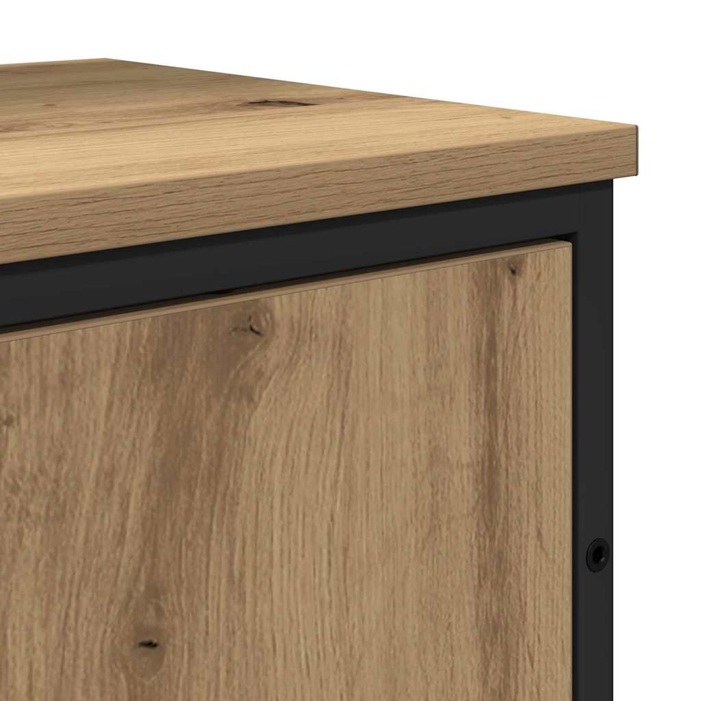 Badezimmermöbel-Set mit Regal mit Tür 2 pcs Braun Holzwerkstoff