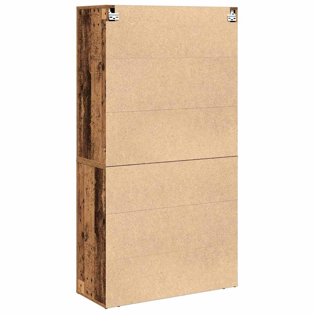 Highboard Altholz 80 x 33 x 150 cm Holzwerkstoff