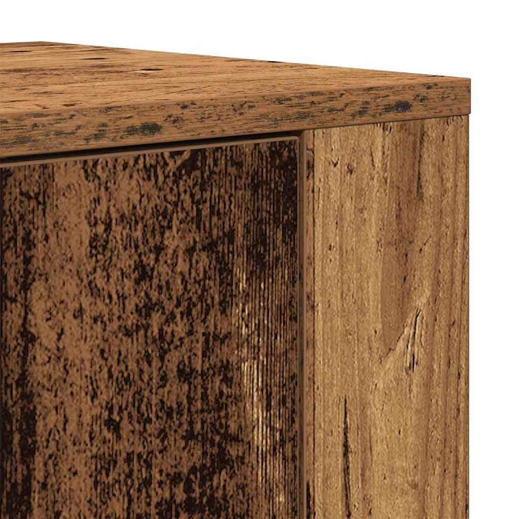 Highboard mit Schubladen Altholz 80 x 33 x 150 cm Holzwerkstoff