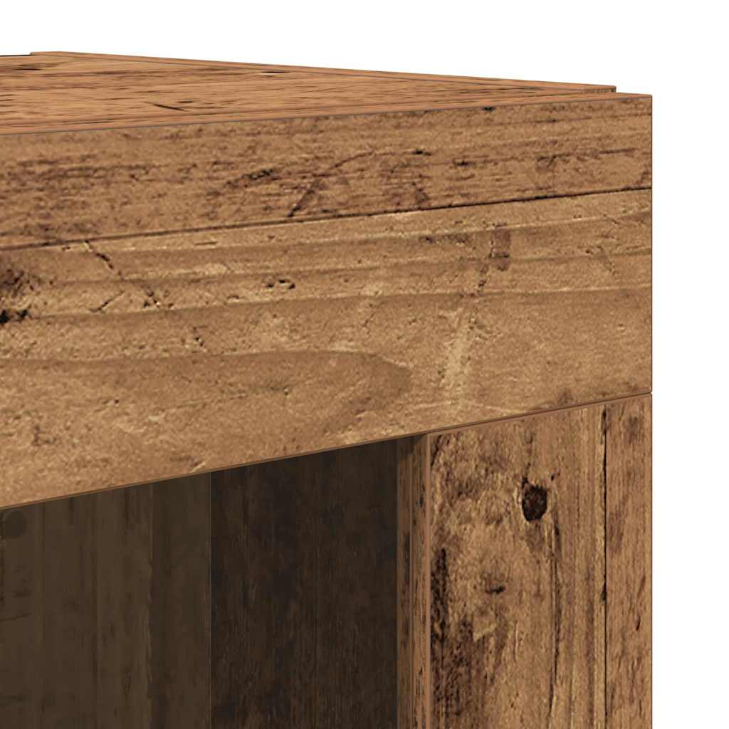 Highboard 2 pcs Altholz Holzwerkstoff
