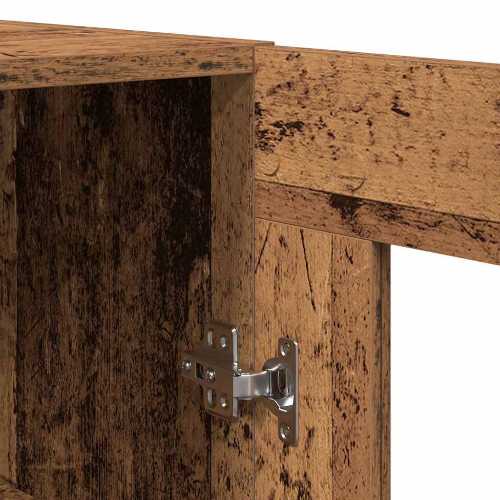 Highboard 2 pcs Altholz Holzwerkstoff
