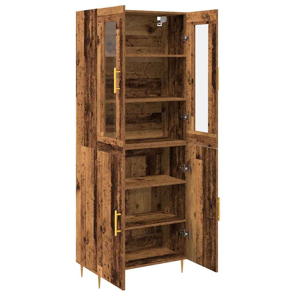 Highboard 2 pcs Altholz Holzwerkstoff