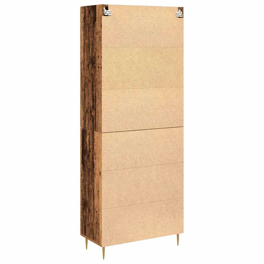 Highboard 2 pcs Altholz Holzwerkstoff