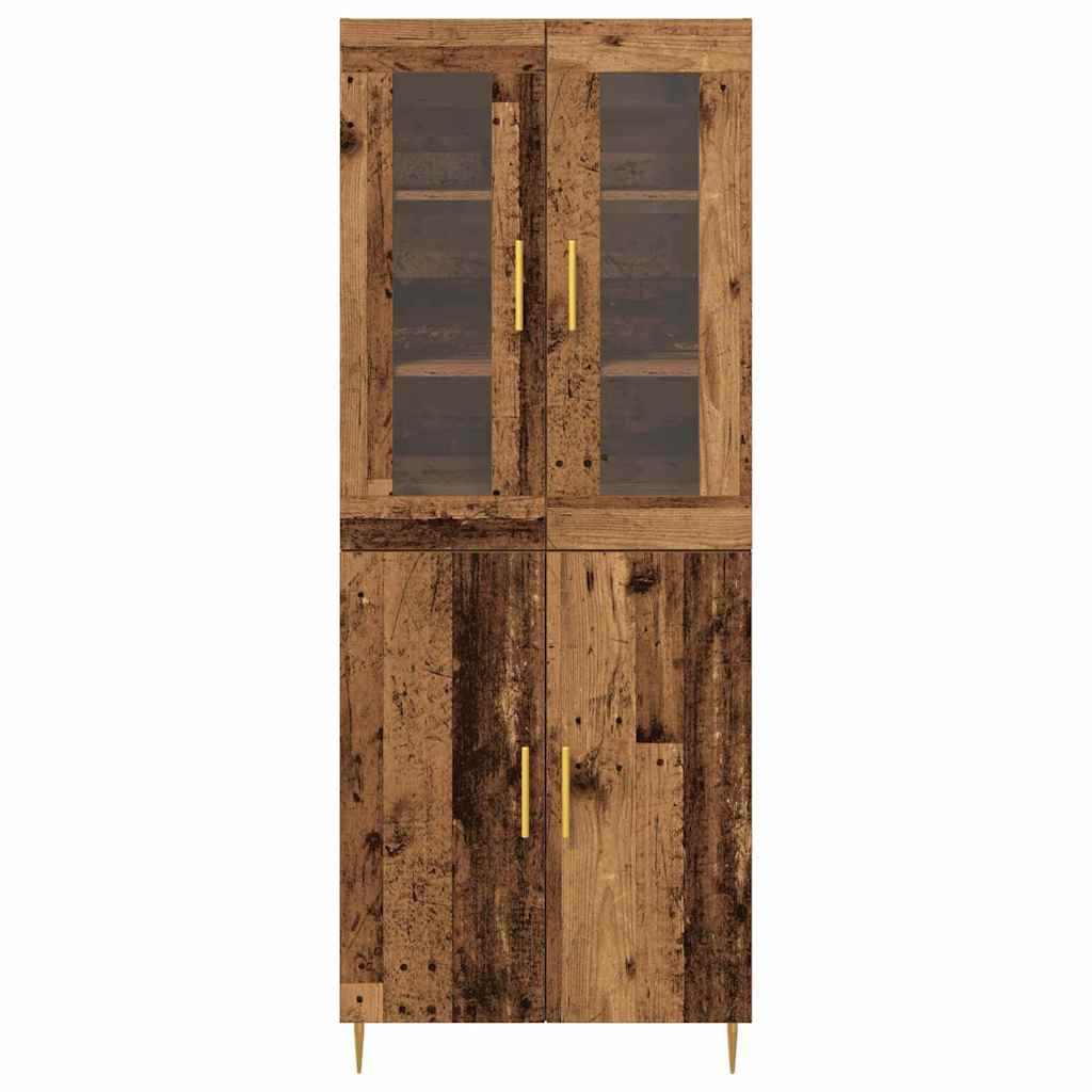 Highboard 2 pcs Altholz Holzwerkstoff