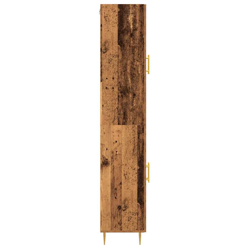 Highboard 2 pcs Altholz Holzwerkstoff