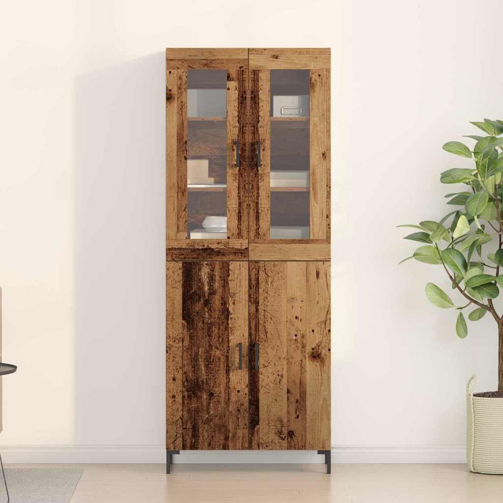 Highboard 2 pcs Altholz 69,5 x 34 x 180 cm Holzwerkstoff