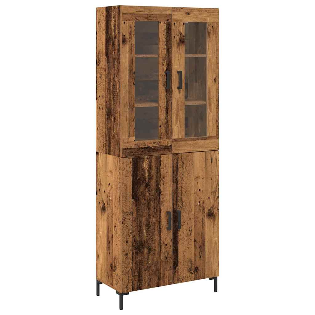 Highboard 2 pcs Altholz 69,5 x 34 x 180 cm Holzwerkstoff