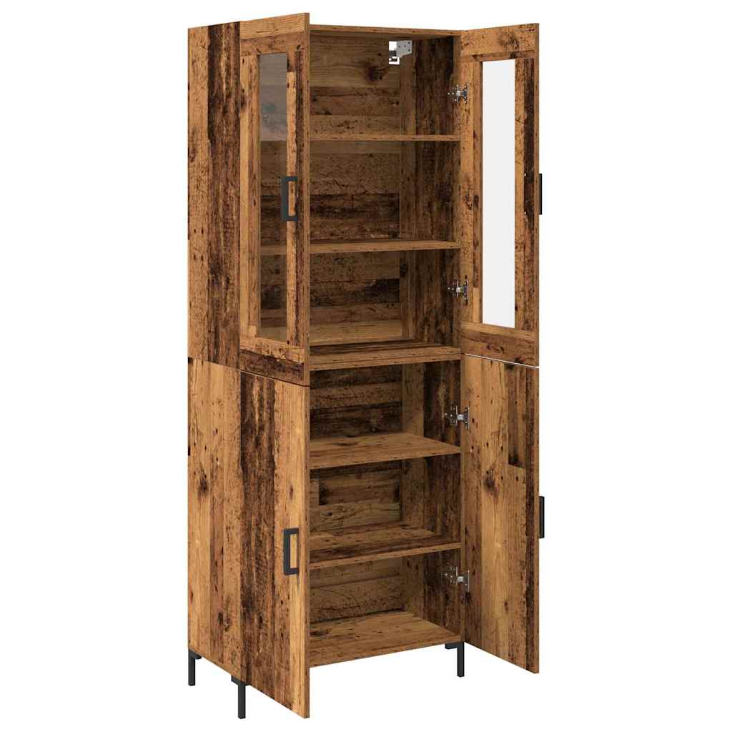 Highboard 2 pcs Altholz 69,5 x 34 x 180 cm Holzwerkstoff