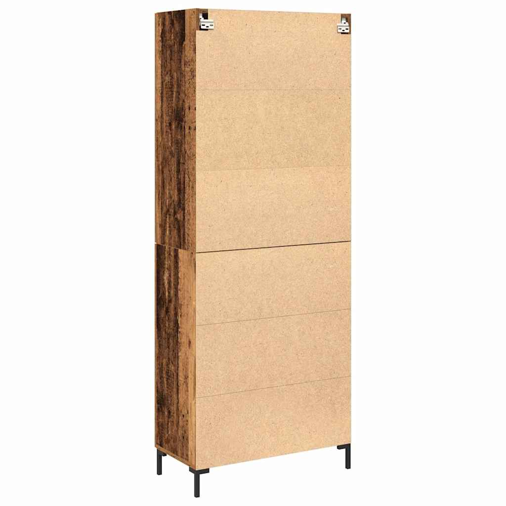 Highboard 2 pcs Altholz 69,5 x 34 x 180 cm Holzwerkstoff