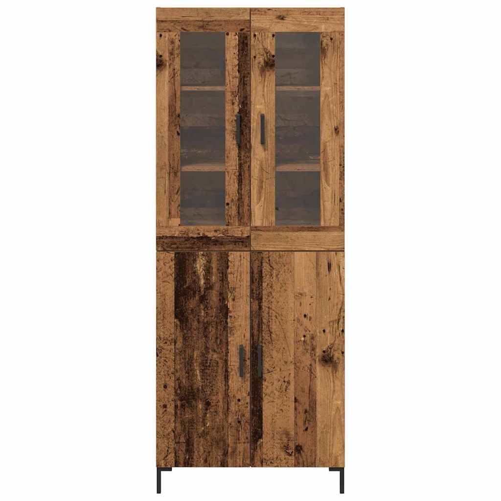 Highboard 2 pcs Altholz 69,5 x 34 x 180 cm Holzwerkstoff