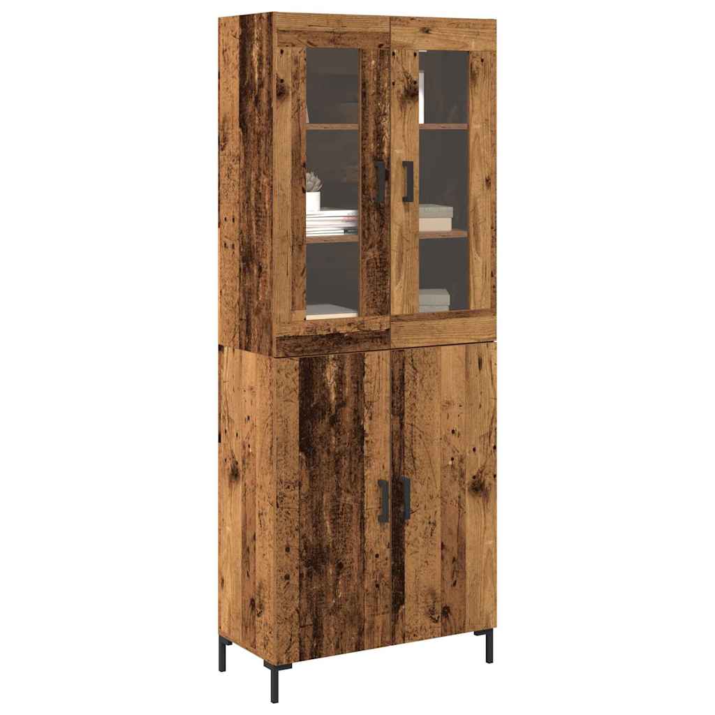 Highboard 2 pcs Altholz 69,5 x 34 x 180 cm Holzwerkstoff