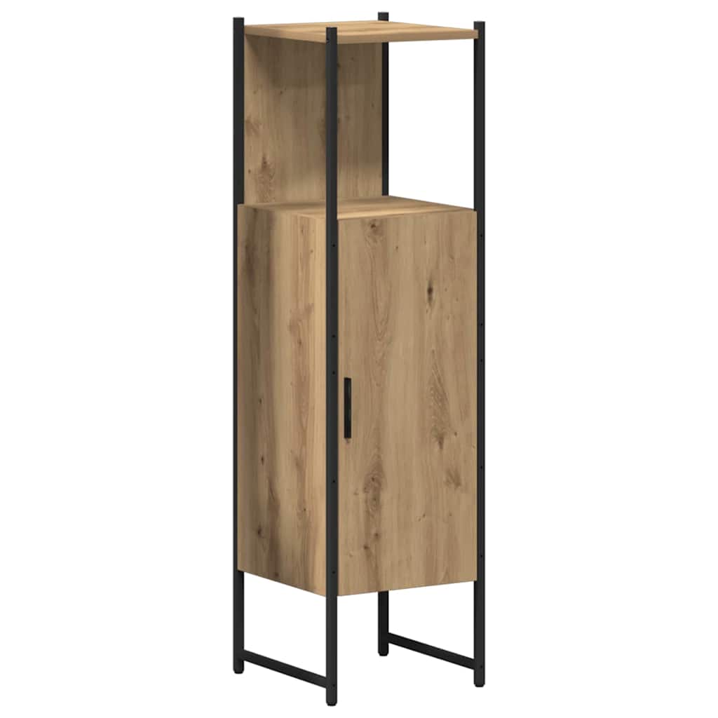 Badezimmermöbel-Set mit Regal mit Tür 3 pcs Braun Holzwerkstoff