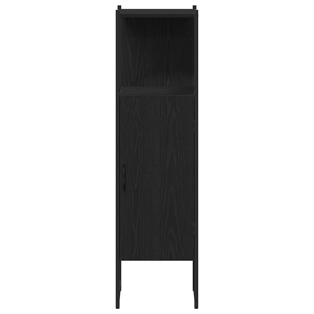Badezimmermöbel-Set mit Regal 3 pcs Schwarz Holzwerkstoff