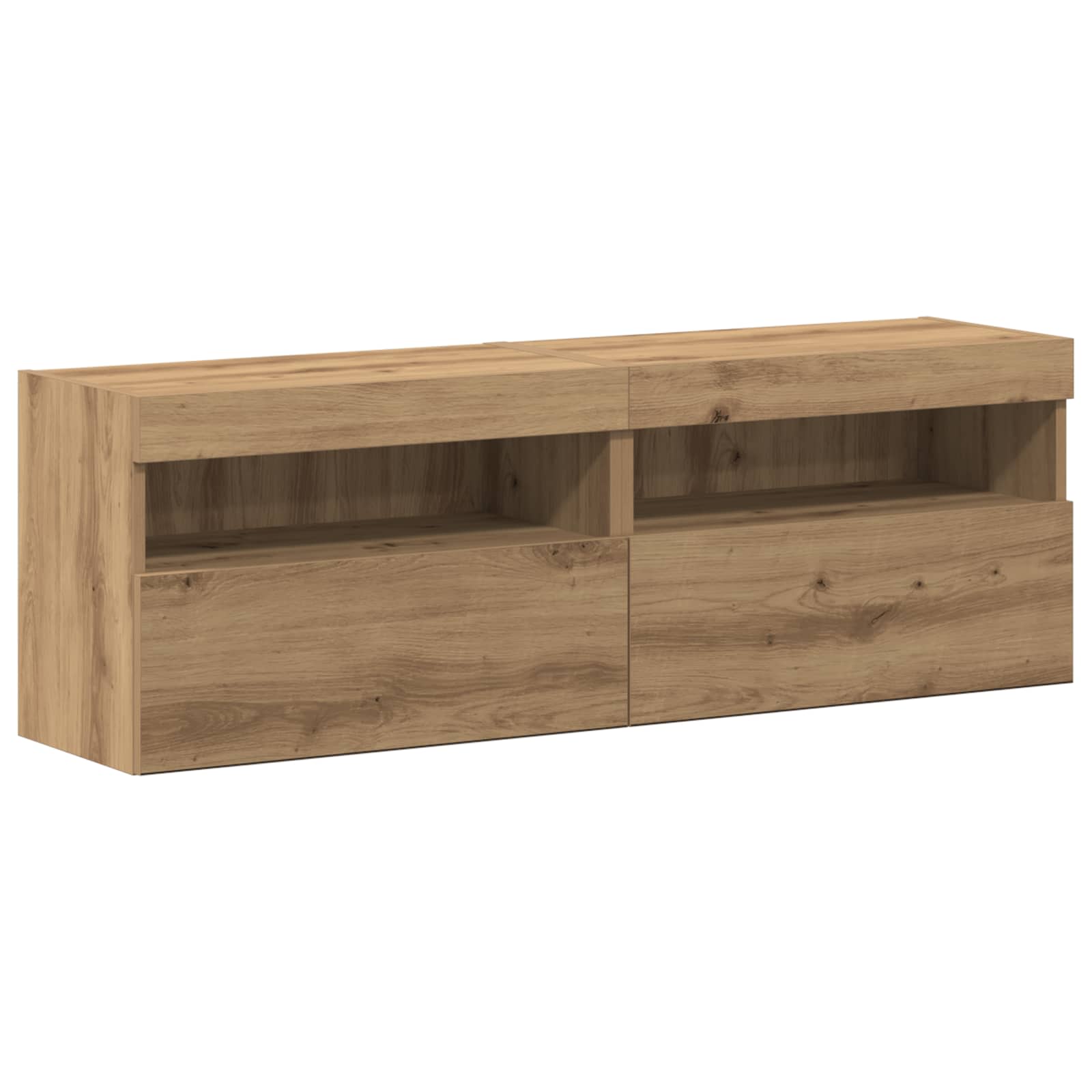 TV-Schrankset Wandmontiert 6 pcs Artisan-Eiche Holzwerkstoff