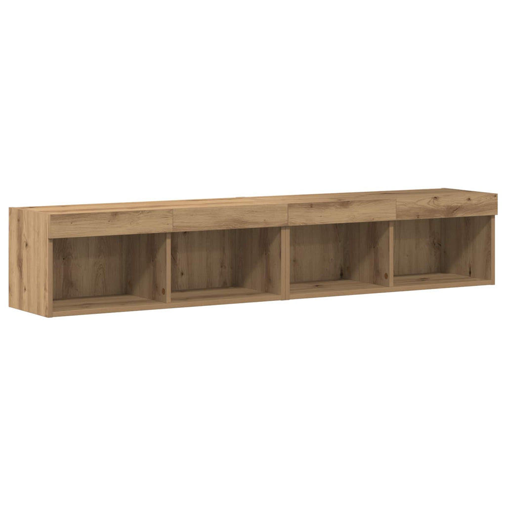 TV-Schrankset Wandmontiert 6 pcs Artisan-Eiche Holzwerkstoff