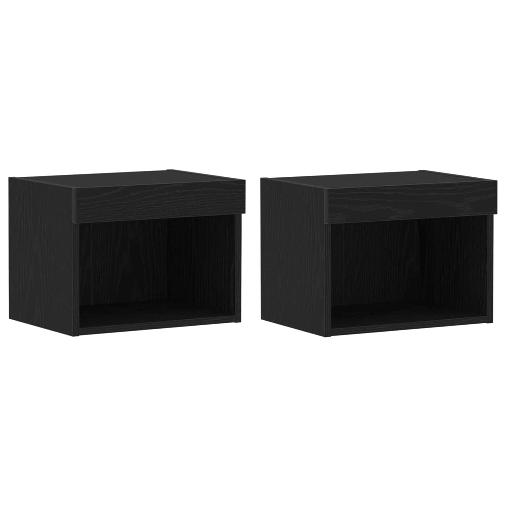 TV-Schrankset 8 pcs Schwarz Eichen-Optik Holzwerkstoff