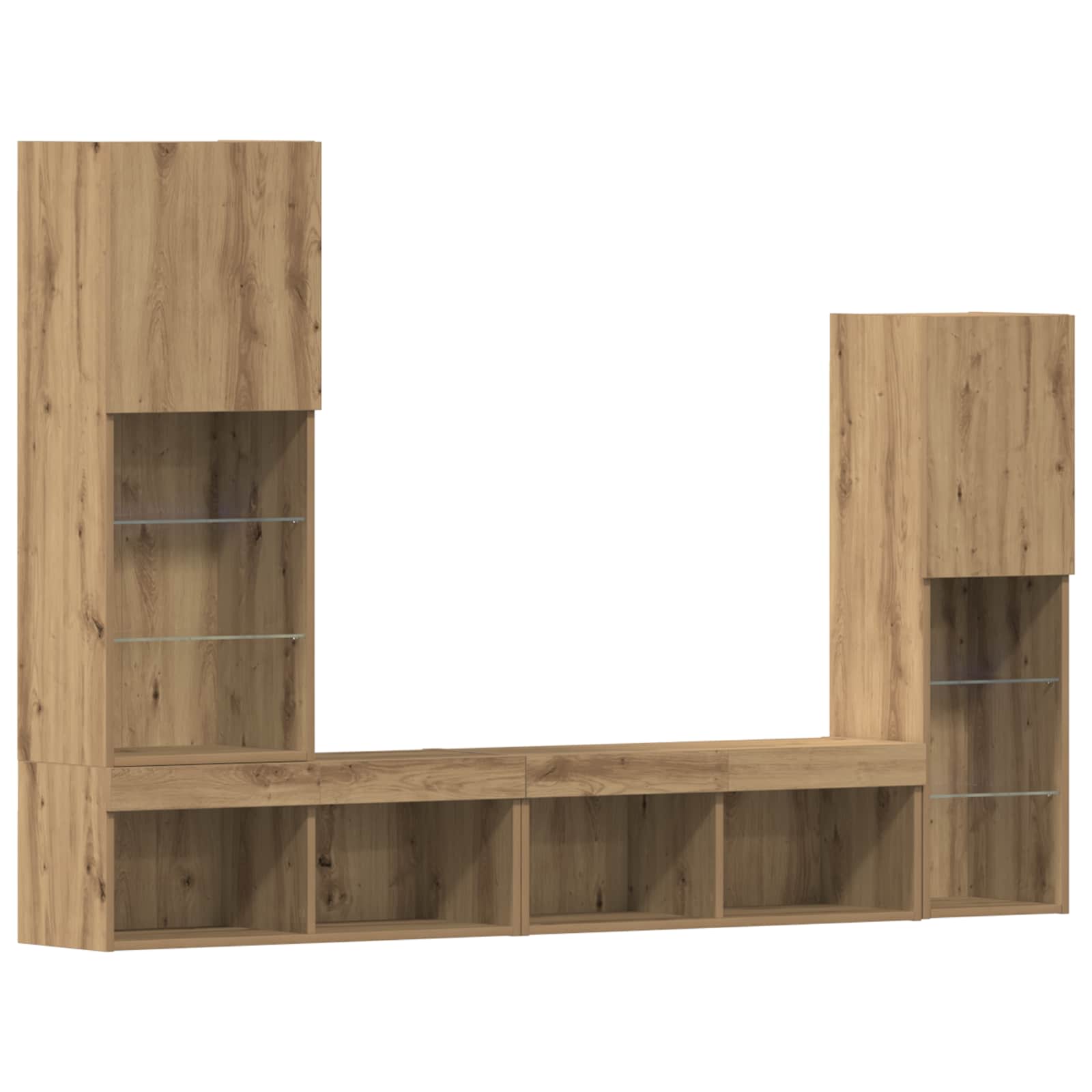 TV-Schränk 4 pcs Artisan-Eiche Holzwerkstoff