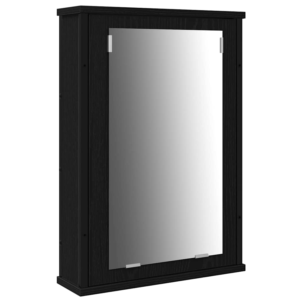 Badezimmer Waschbeckenmöbel mit Tür 3 pcs Schwarz Holzwerkstoff
