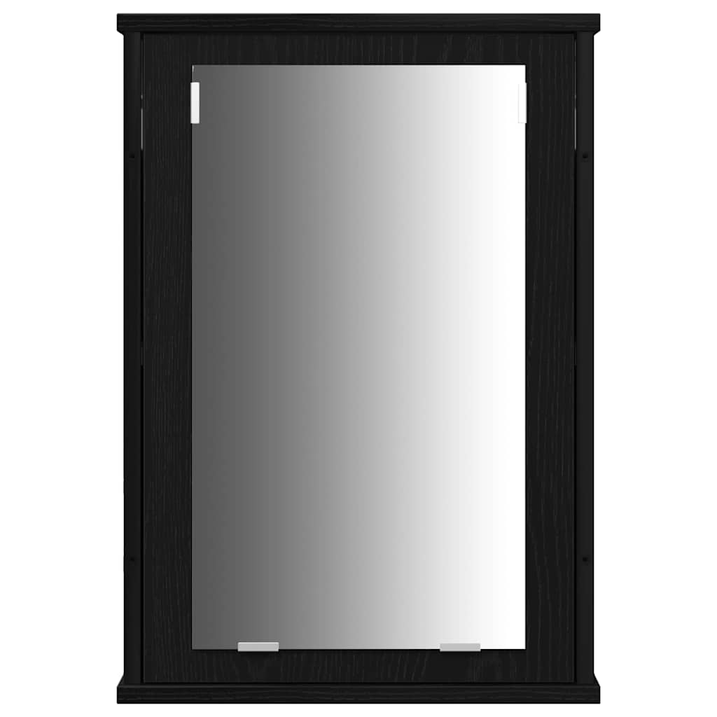 Badezimmer Waschbeckenmöbel mit Tür 3 pcs Schwarz Holzwerkstoff