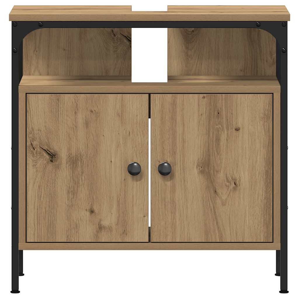 Badezimmer Waschbeckenmöbel mit Regal 3 pcs Braun Holzwerkstoff
