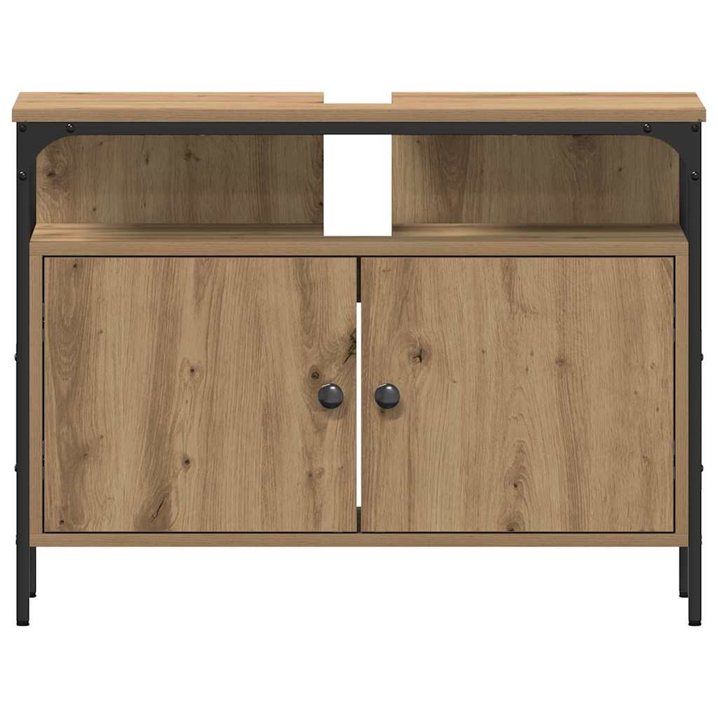 Badezimmer Waschbeckenmöbel mit Regal 3 pcs Braun Holzwerkstoff