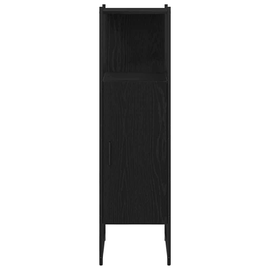 Badezimmermöbel-Set mit Regal 4 pcs Schwarz Holzwerkstoff