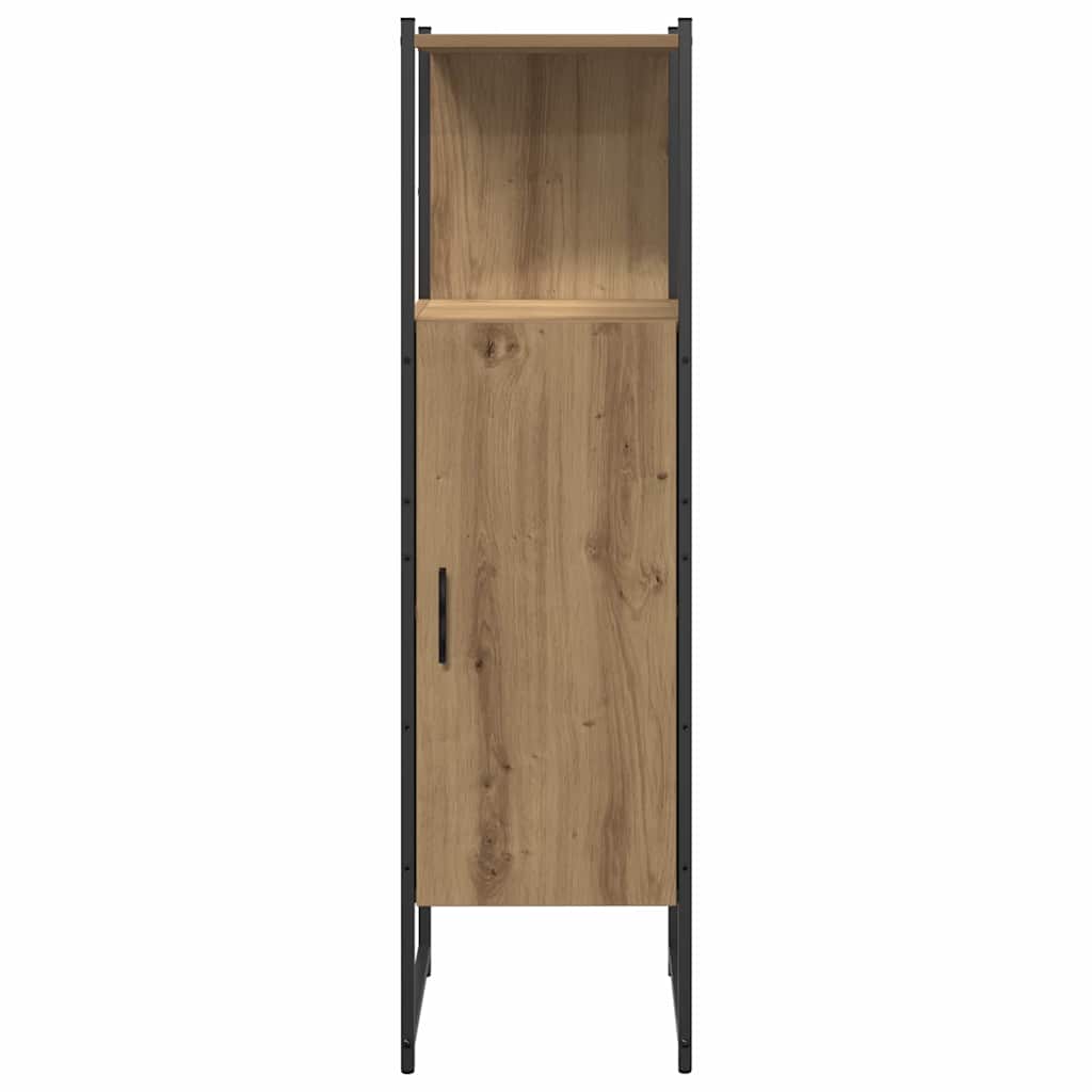 Badezimmermöbel-Set mit Regal mit Tür 4 pcs Braun Holzwerkstoff