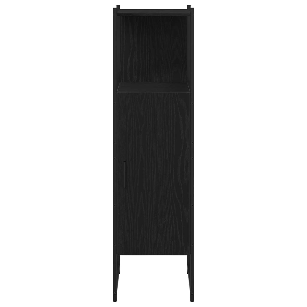 Badezimmermöbel-Set mit Regal 4 pcs Schwarz Holzwerkstoff