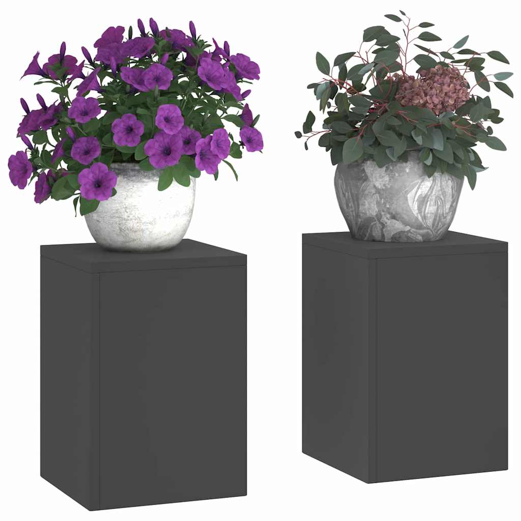 Pflanzenständer 2 pcs Schwarz 24 x 24 x 35 cm Stahl