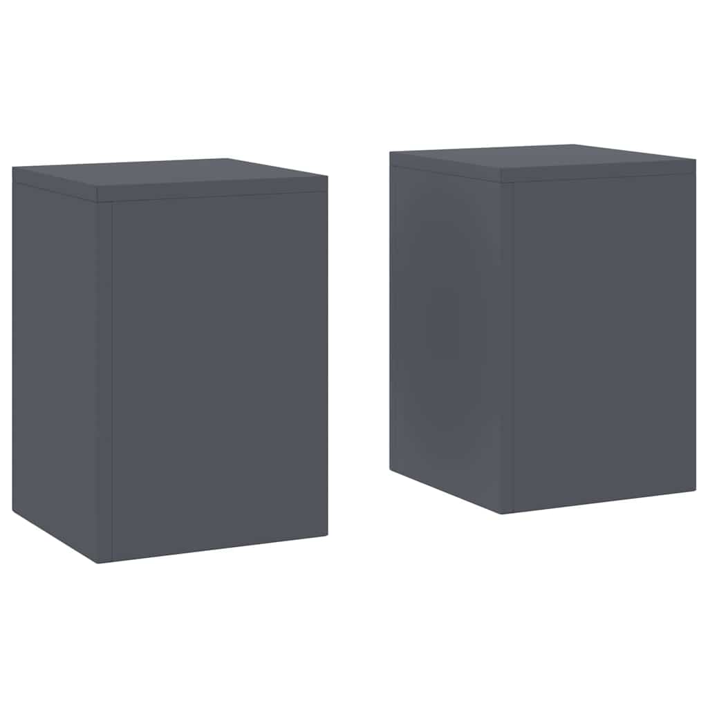 Pflanzenständer 2 pcs Anthrazit 24 x 24 x 35 cm Stahl