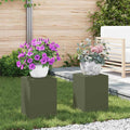 Pflanzenständer 2 pcs Olivgrün 24 x 24 x 35 cm Stahl